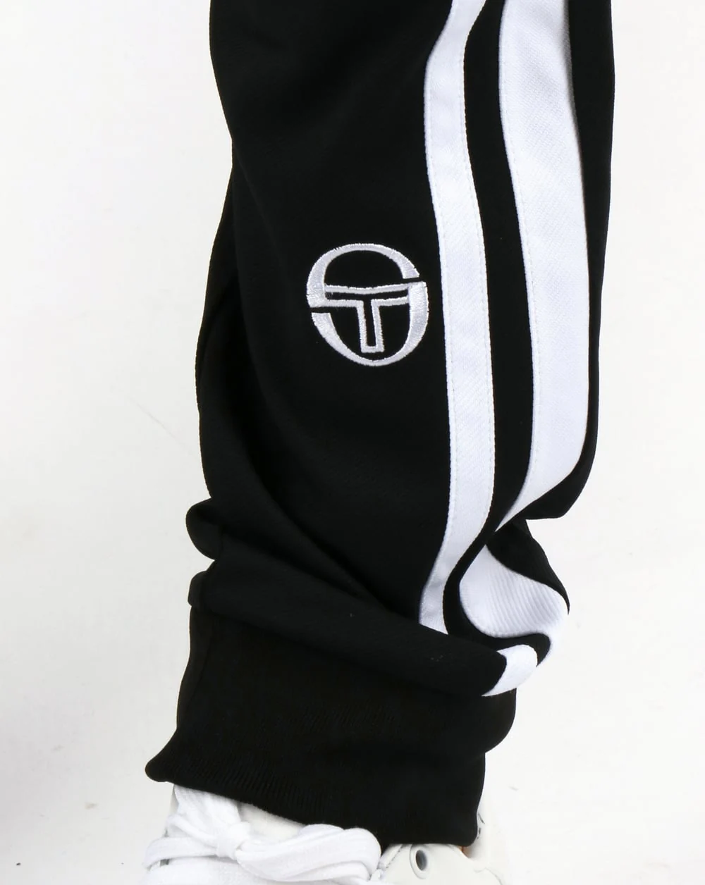 Sergio Tacchini Masters Track Bottoms Black/White - Image 2