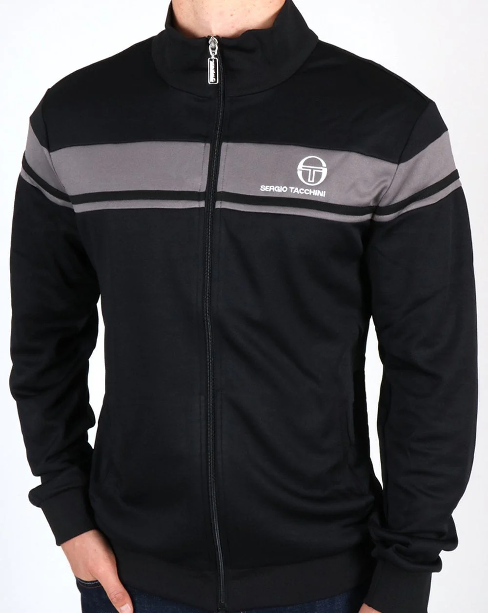 Sergio Tacchini Masters Track Top Black Grey