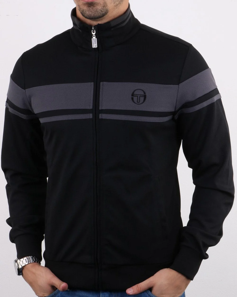 Sergio Tacchini Masters Track Top Black/Grey