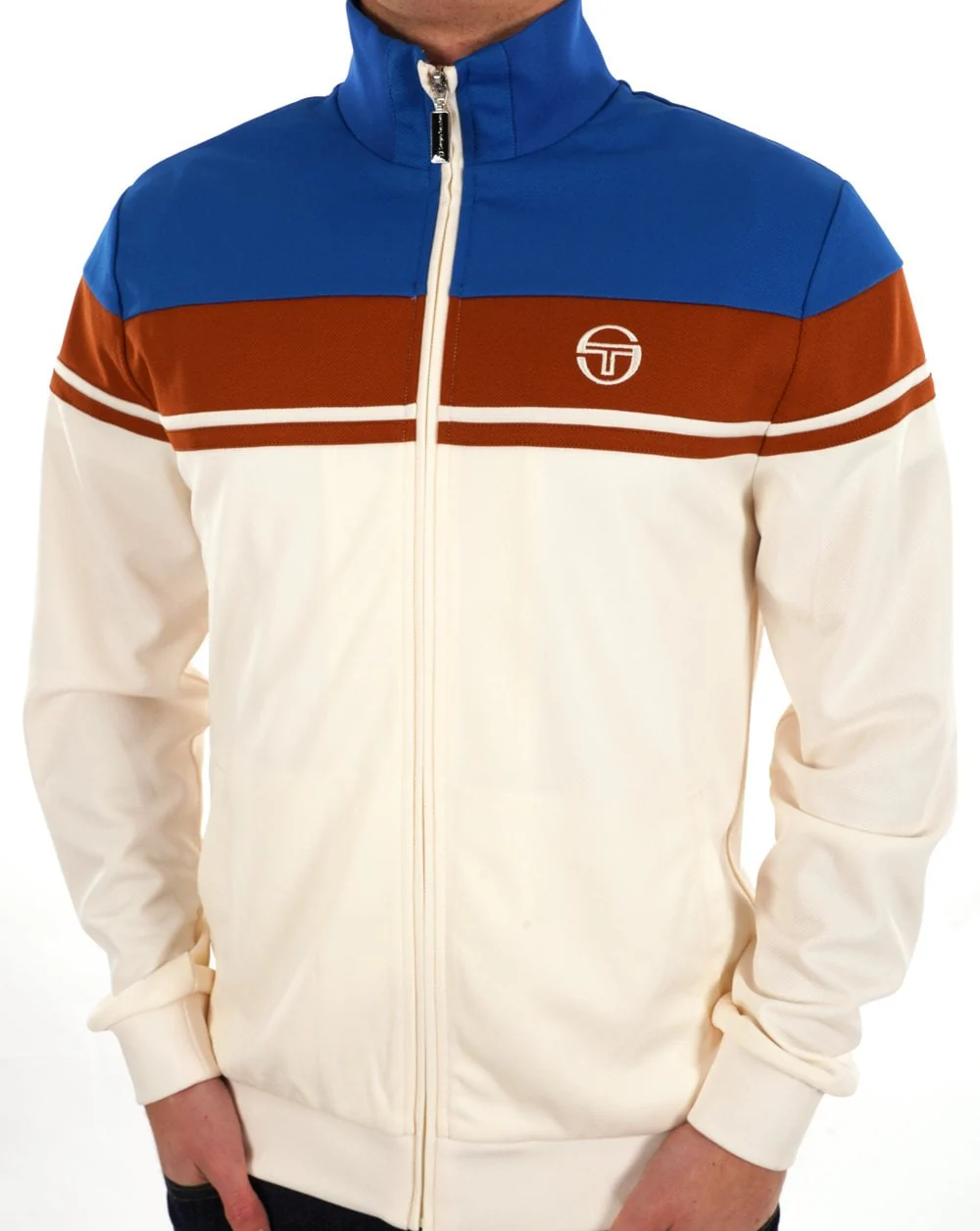 Sergio Tacchini Masters Track Top Blue Choc Gardenia