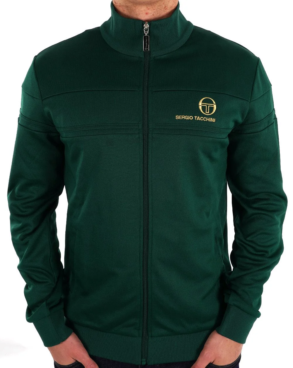 Sergio Tacchini Masters Track Top Green / Gold - Image 3