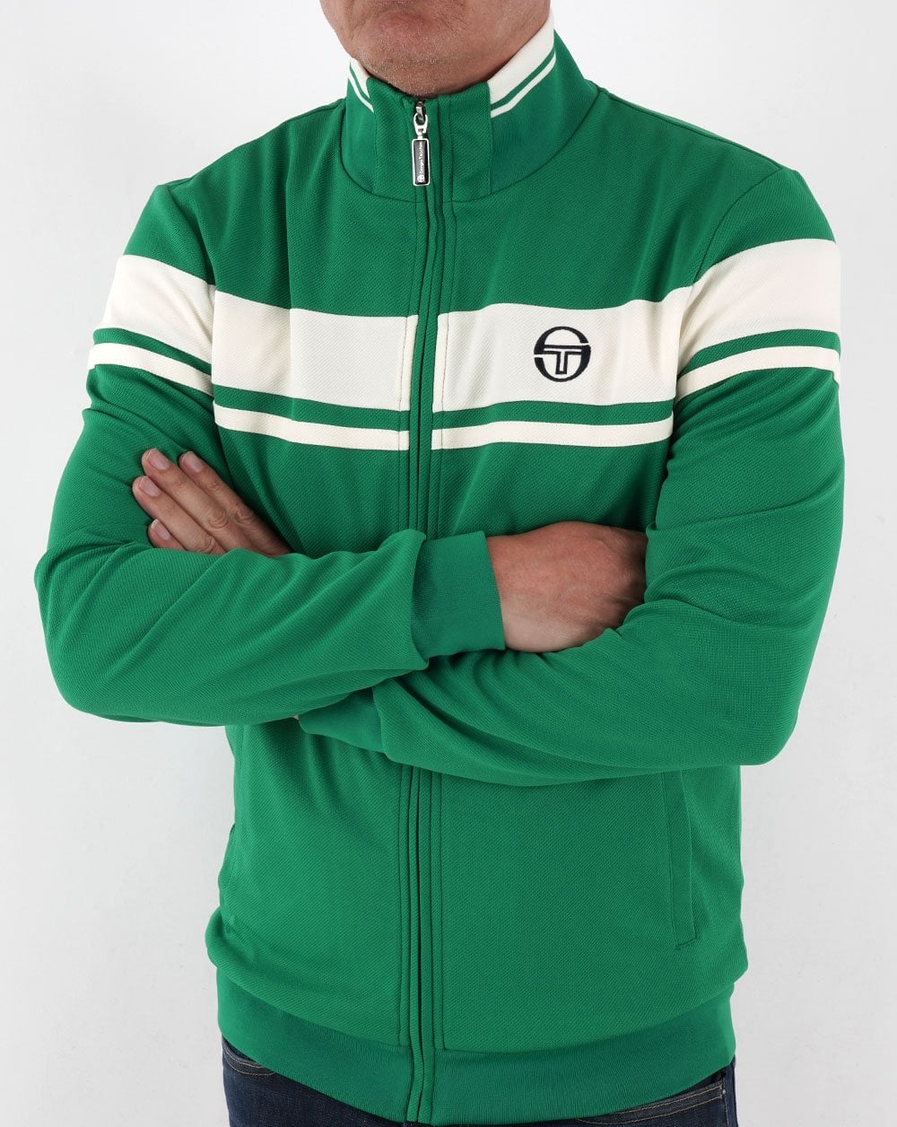 Sergio Tacchini Masters Track Top Green/White - Image 4