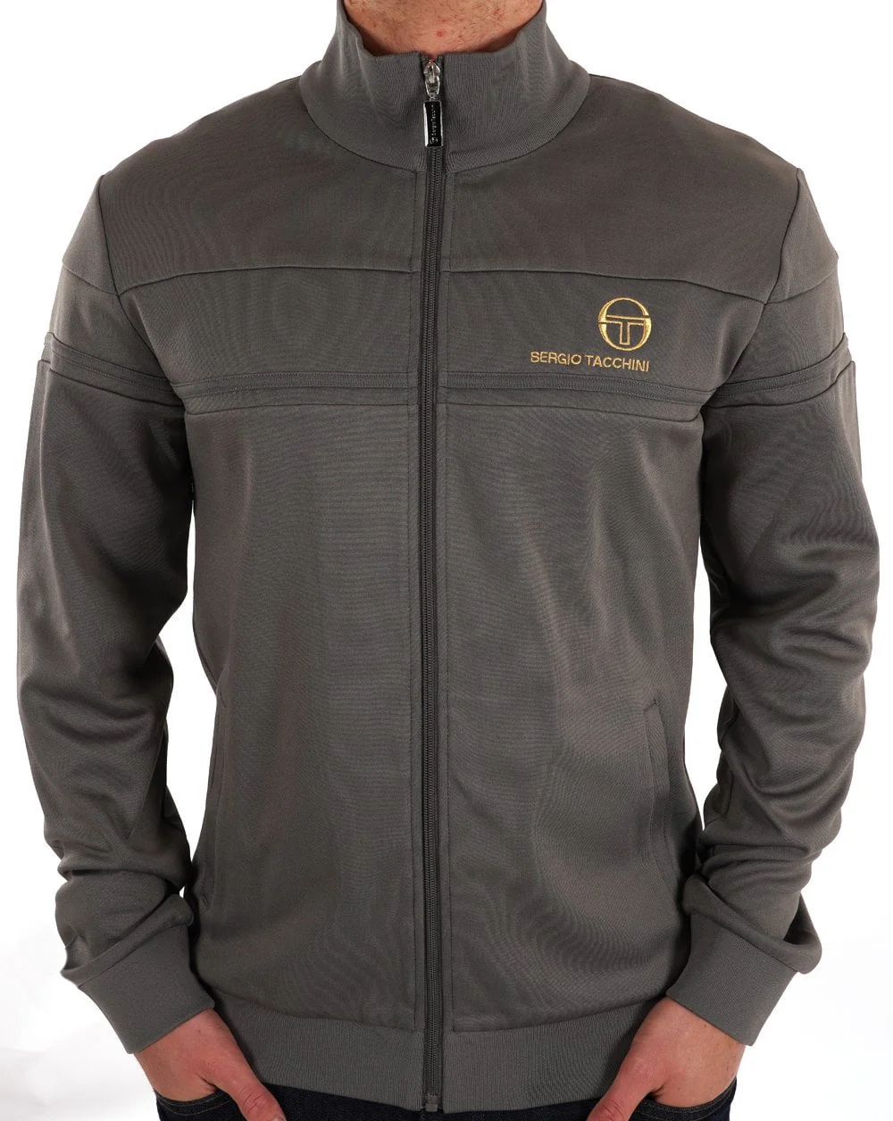 Sergio Tacchini Masters Track Top Grey Gold - Image 3