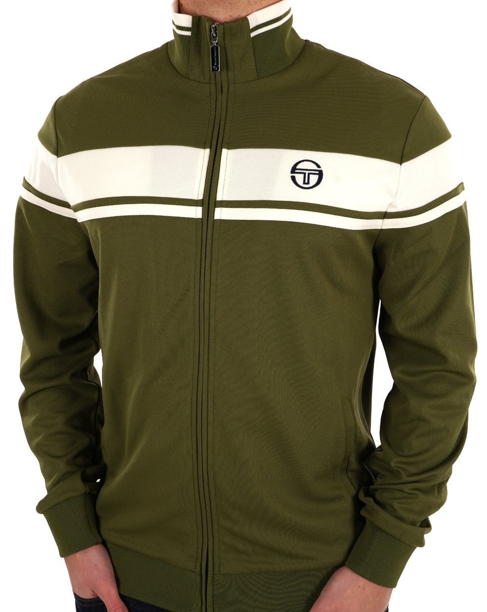 Sergio Tacchini Masters Track Top Khaki Gardenia
