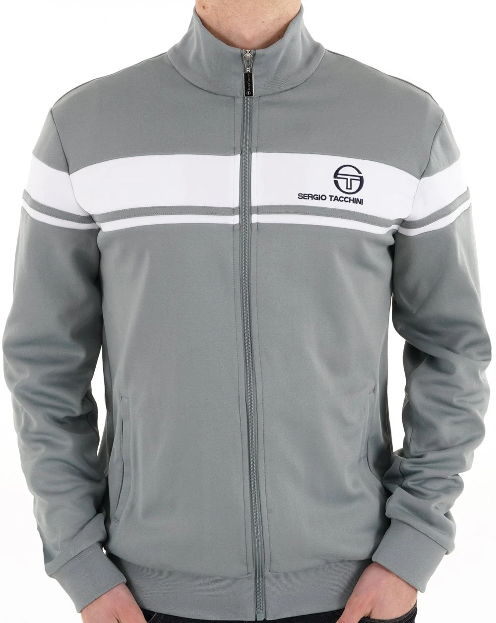 Sergio Tacchini Masters Track Top Lead/White - Image 2