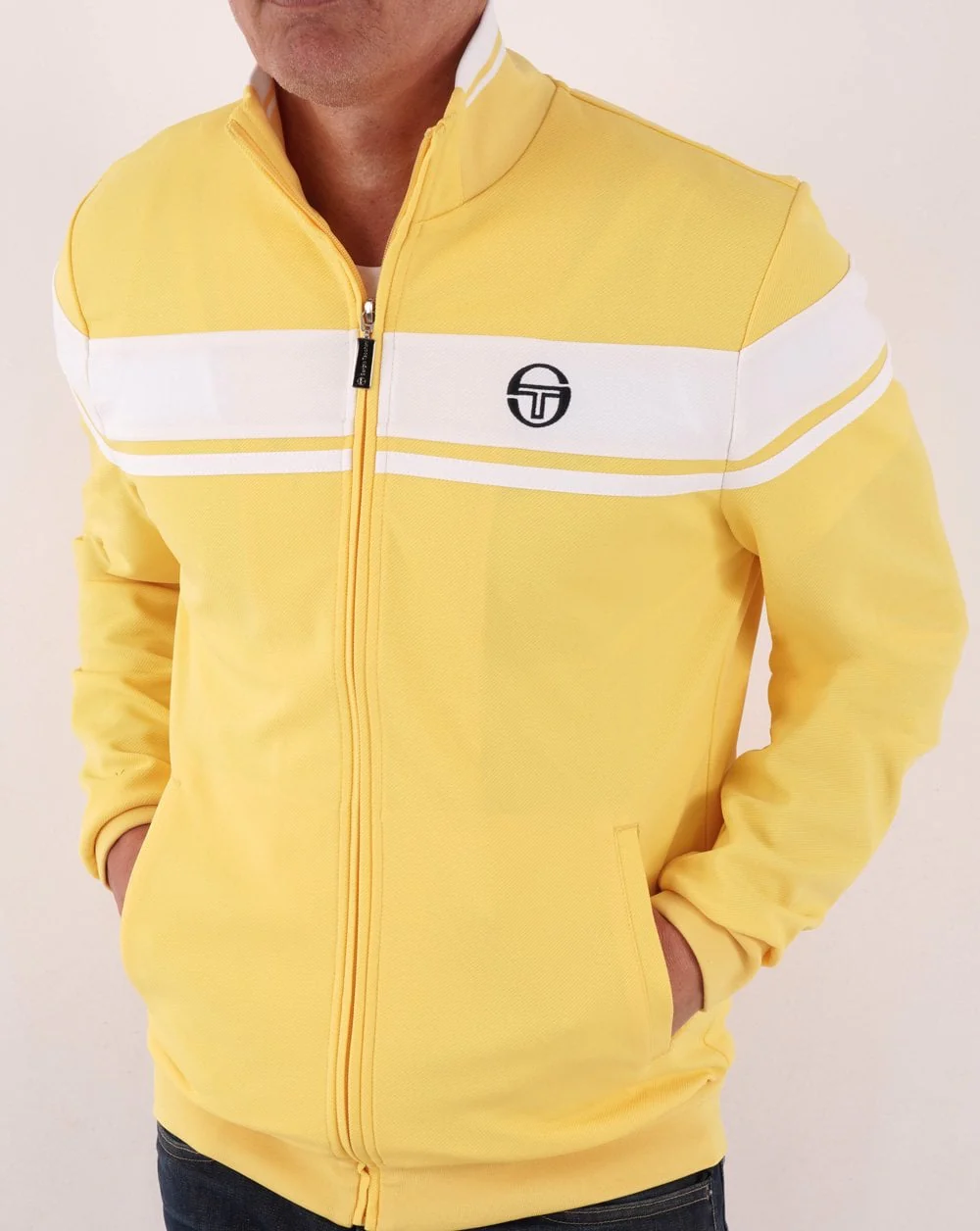Sergio Tacchini Masters Track Top Lemon/white - Image 5