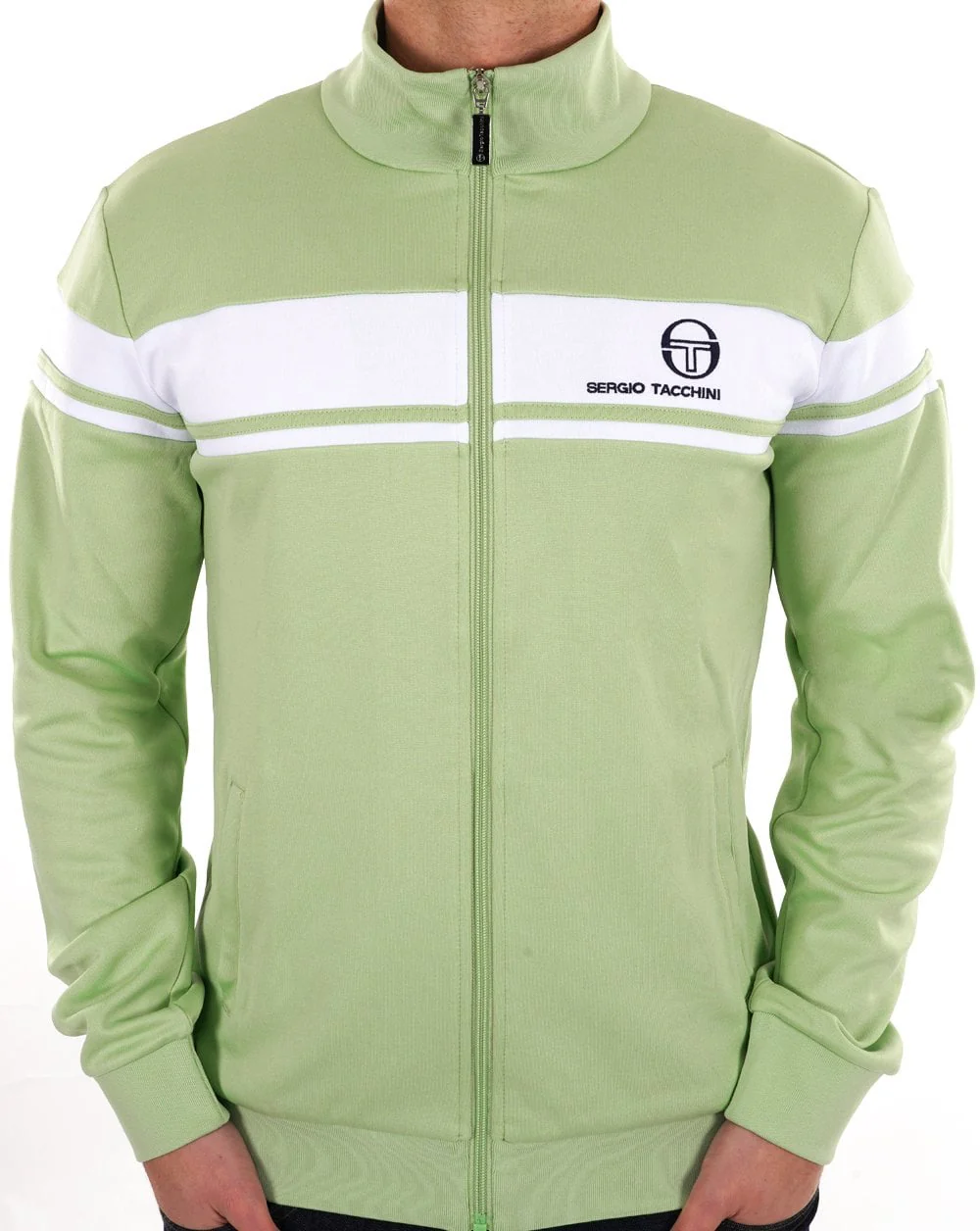 Sergio Tacchini Masters Track Top Lt Green White