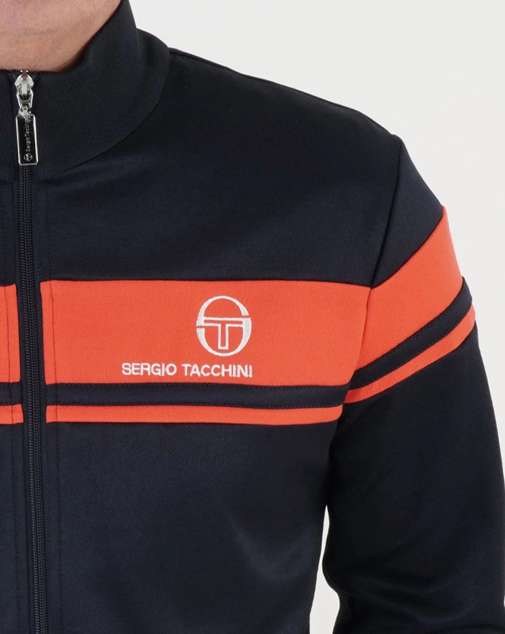 Sergio Tacchini Masters Track Top Navy/Orange - Image 4