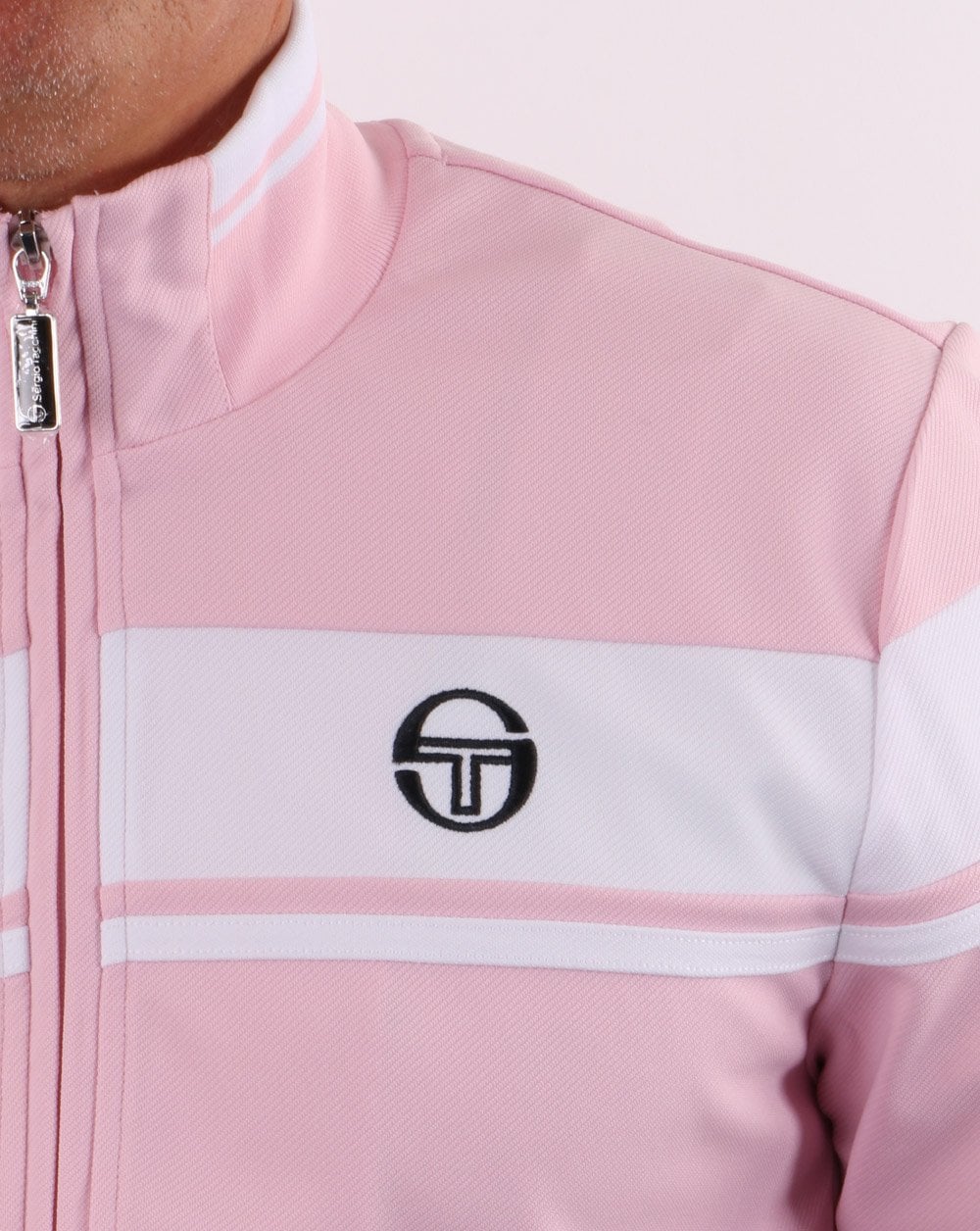 Sergio Tacchini Masters Track Top Pink/White - Image 2