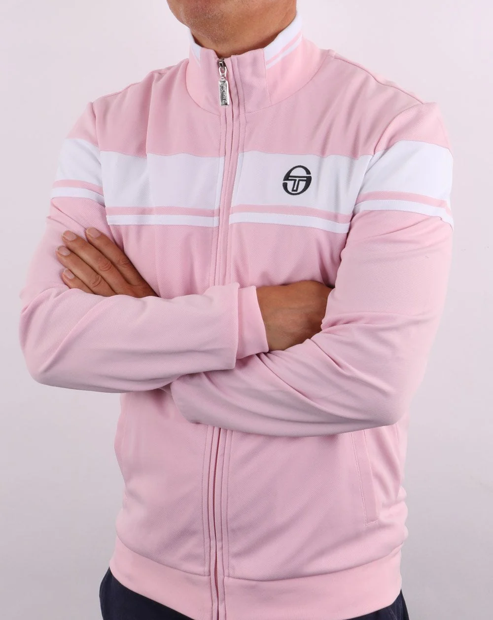 Sergio Tacchini Masters Track Top Pink/White - Image 4