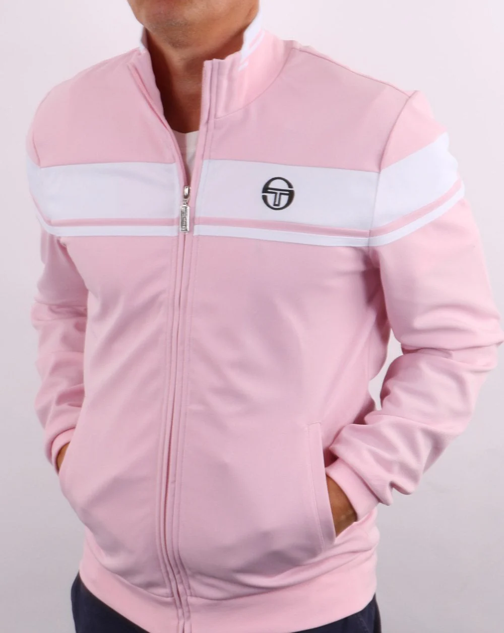 Sergio Tacchini Masters Track Top Pink/White - Image 5
