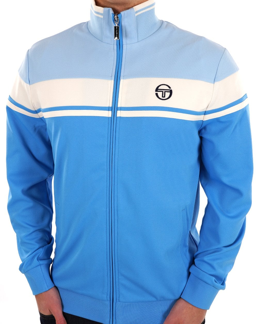 Sergio Tacchini Masters Track Top Sky Azure Blue - Image 3