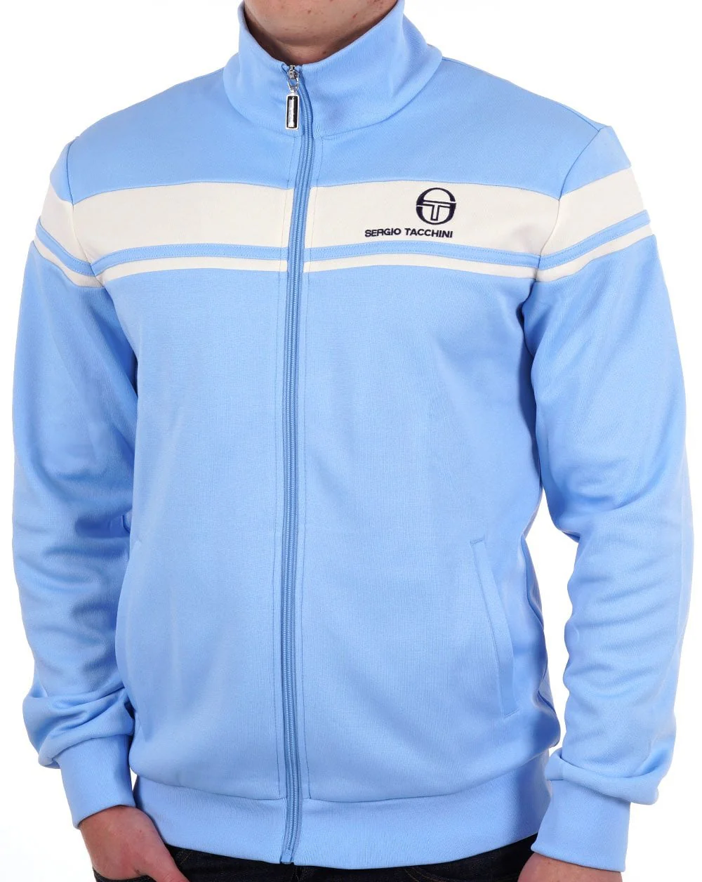 Sergio Tacchini Masters Track Top Sky Blue/Gardenia - Image 2
