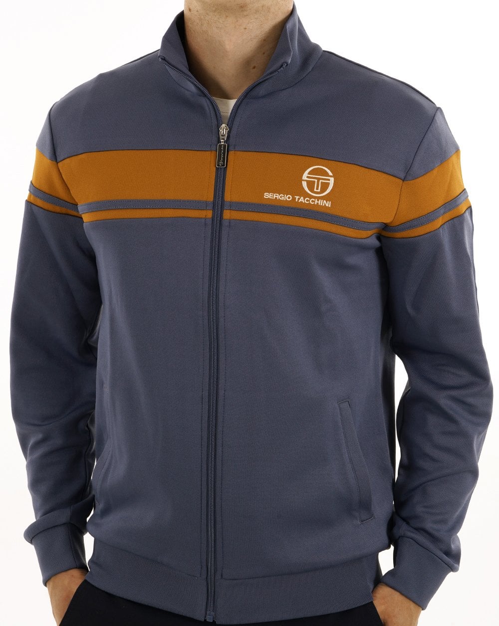 Sergio Tacchini Masters Track Top Vintage Indigo / Spice - Image 4