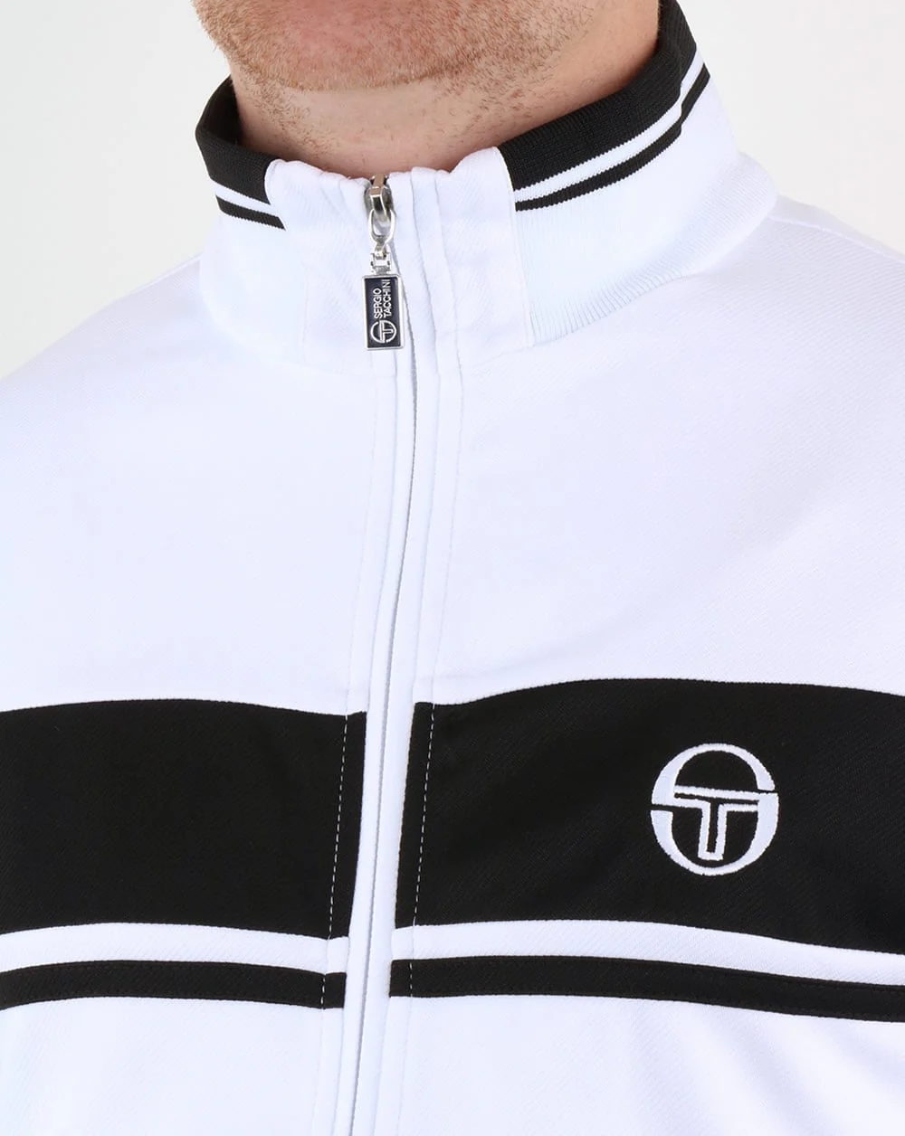 Sergio Tacchini Masters Track Top White/Black - Image 2