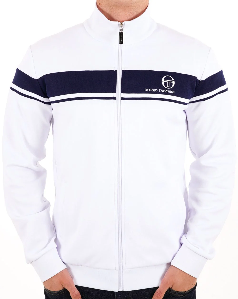 Sergio Tacchini Masters Track Top White Navy