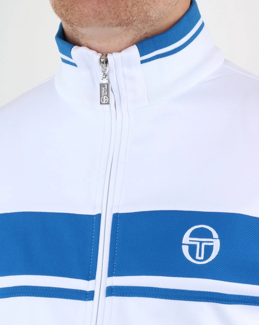 Sergio Tacchini Masters Track Top White/Royal - Image 2