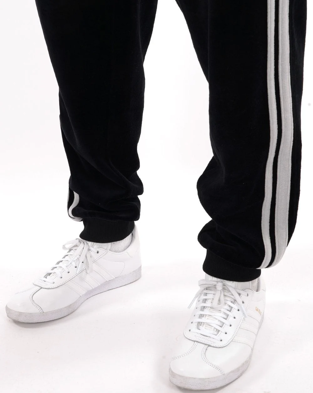 Sergio Tacchini Masters Velour Track Pants Black/Grey - Image 3