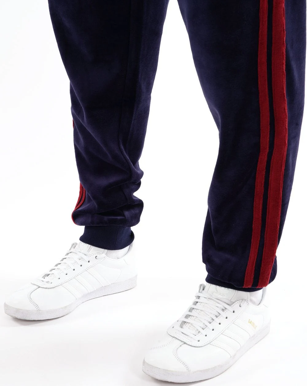 Sergio Tacchini Masters Velour Track Pants Navy Blue / Merlot - Image 3