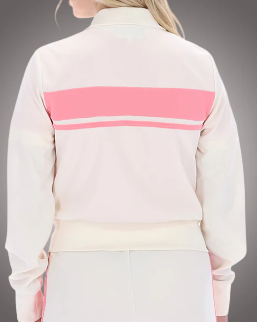 Sergio Tacchini Miss Masters Track Top Gardenia/Pink - Image 4