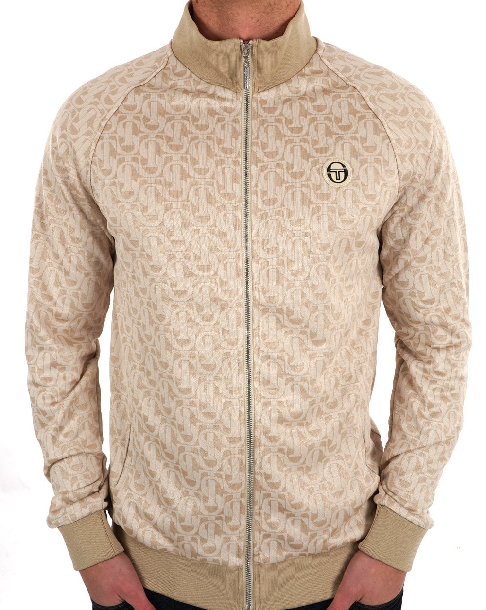 Sergio Tacchini Monogram Track Top Ivory - Image 2