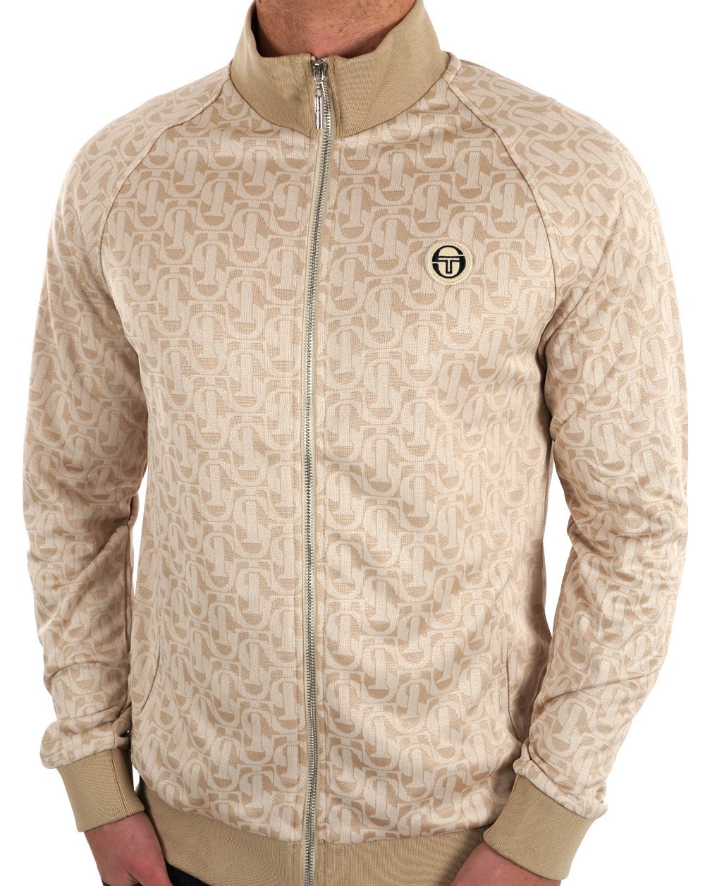 Sergio Tacchini Monogram Track Top Ivory - Image 3