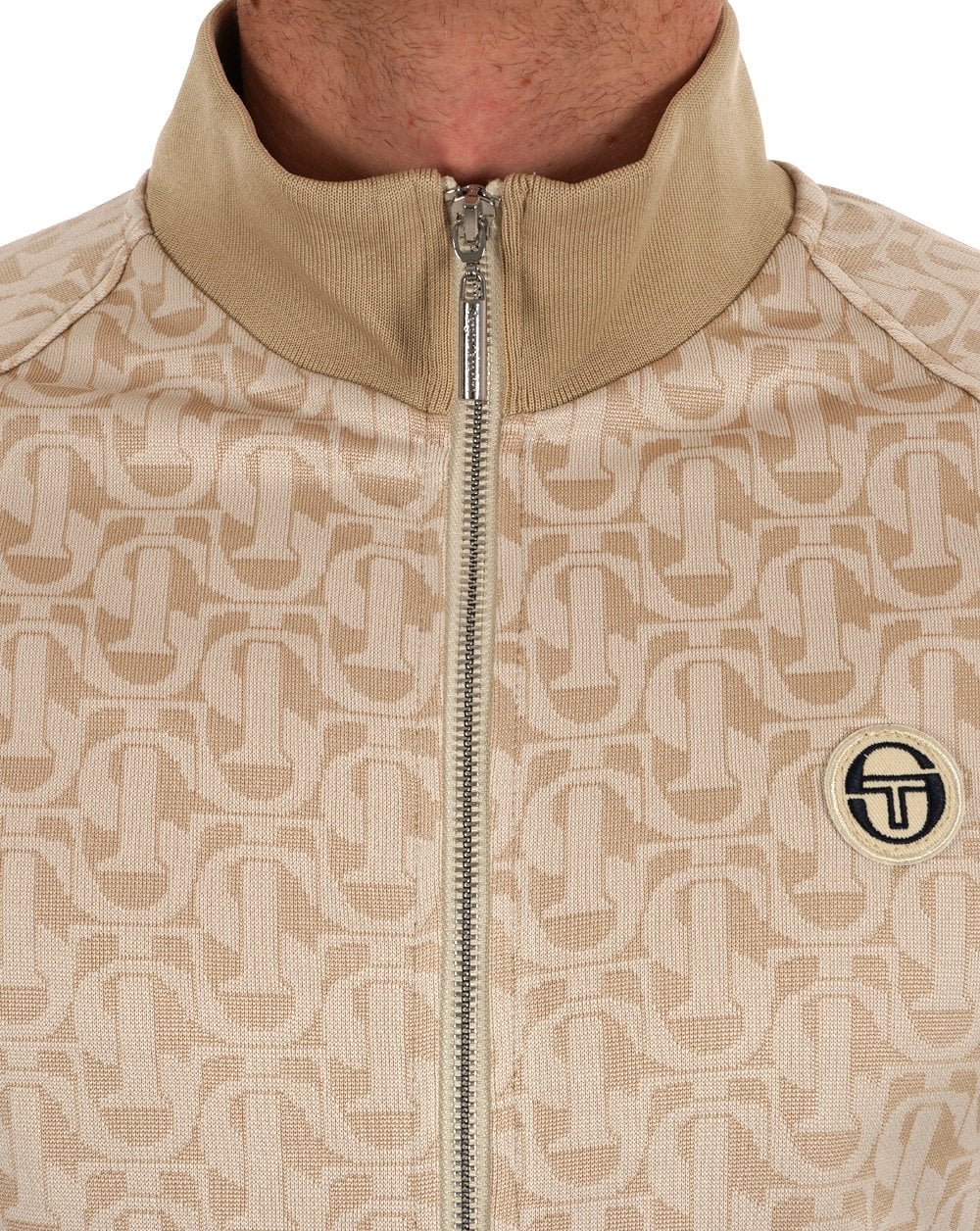 Sergio Tacchini Monogram Track Top Ivory - Image 4