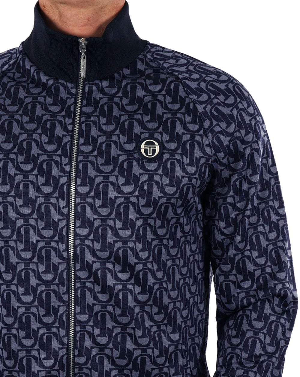 Sergio Tacchini Monogram Track Top Navy - Image 2