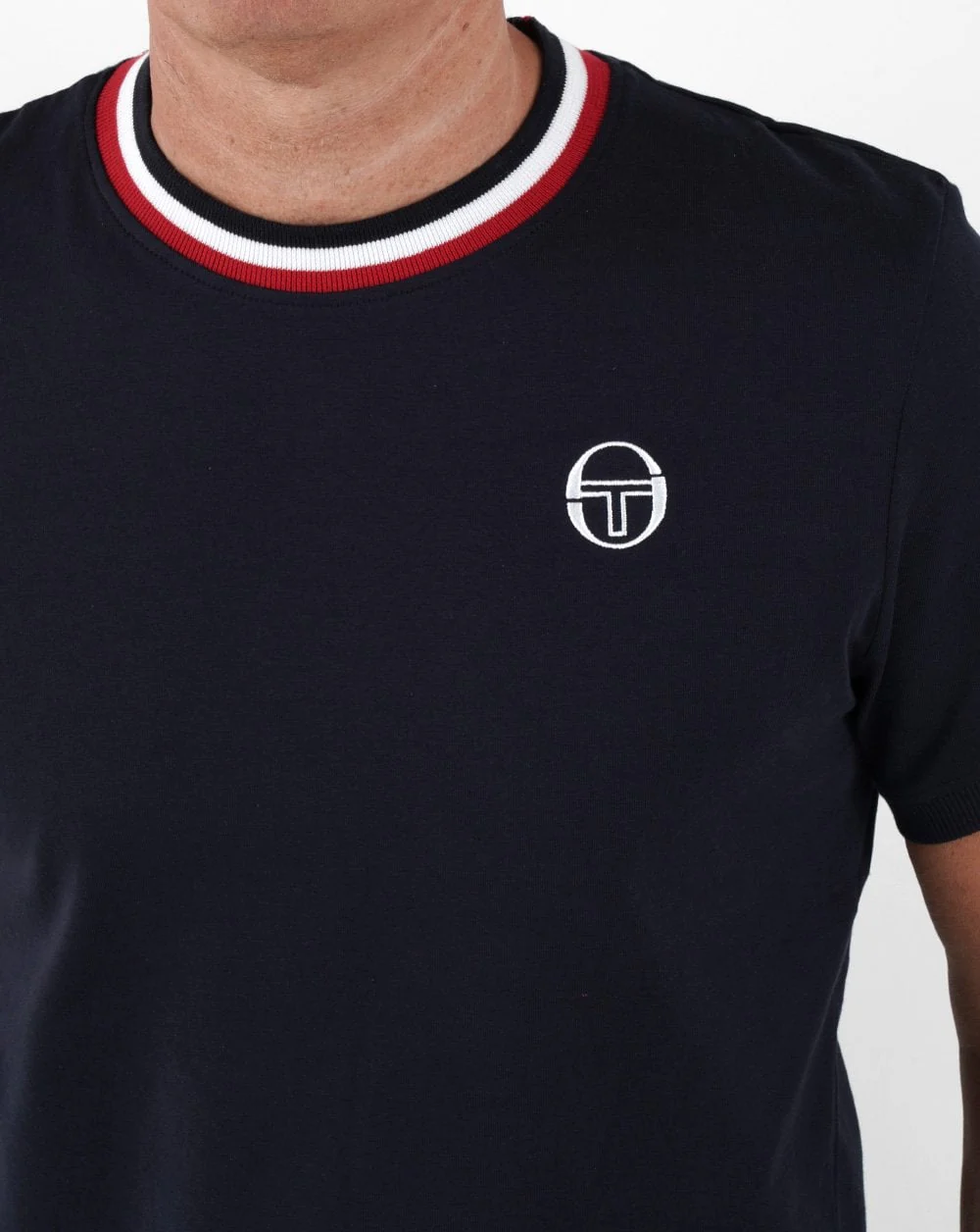 Sergio Tacchini Multi Ringer T Shirt Navy - Image 2