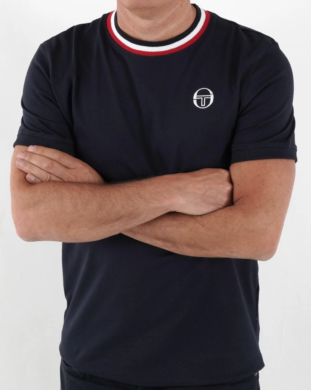 Sergio Tacchini Multi Ringer T Shirt Navy - Image 3