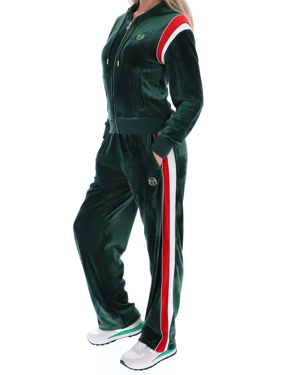 Sergio Tacchini Nadia Velour Hoody Eden - Image 3