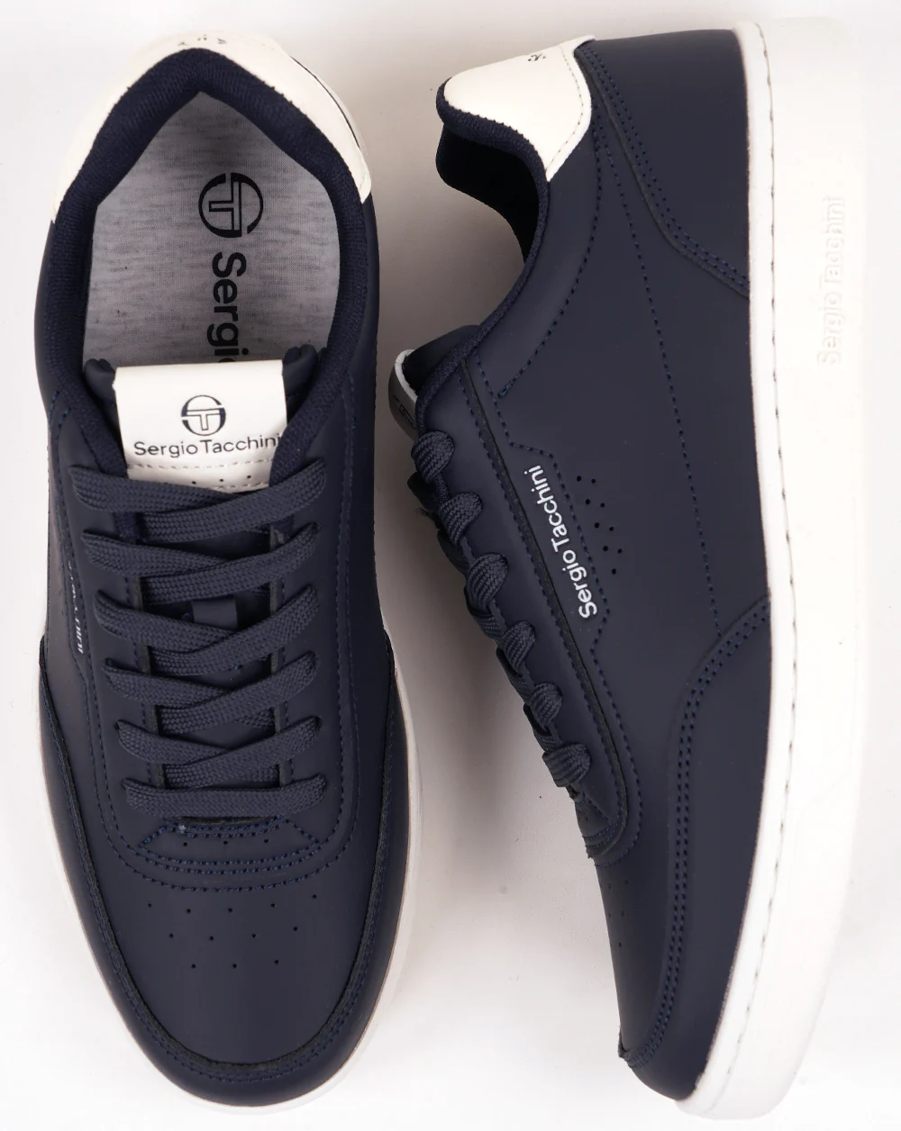 Sergio Tacchini New Action LTX Trainers Navy/Gardenia - Image 4