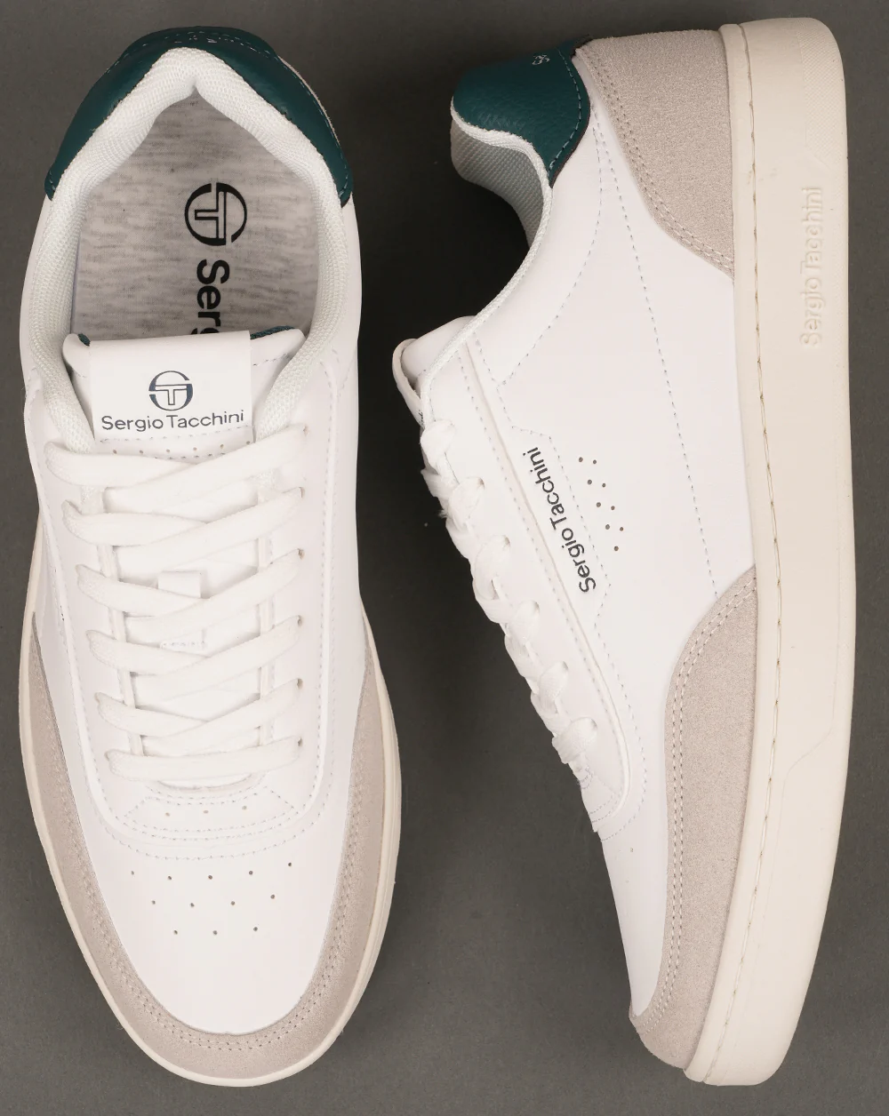 Sergio Tacchini New Action LTX Trainers White/Dark Green - Image 4