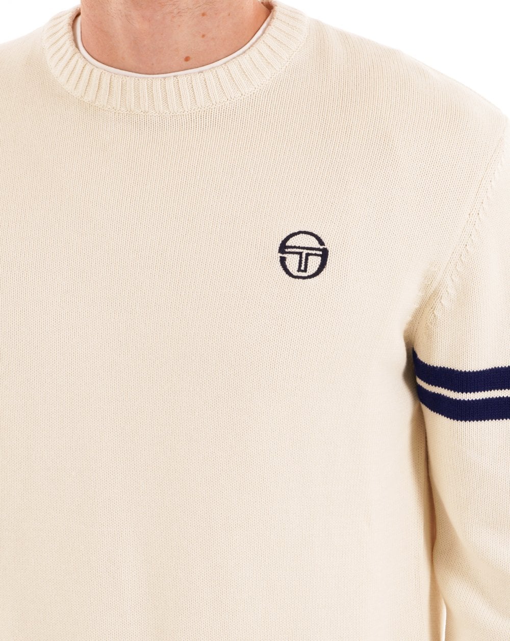 Sergio Tacchini New Orion Knit Jumper Gardenia - Image 2