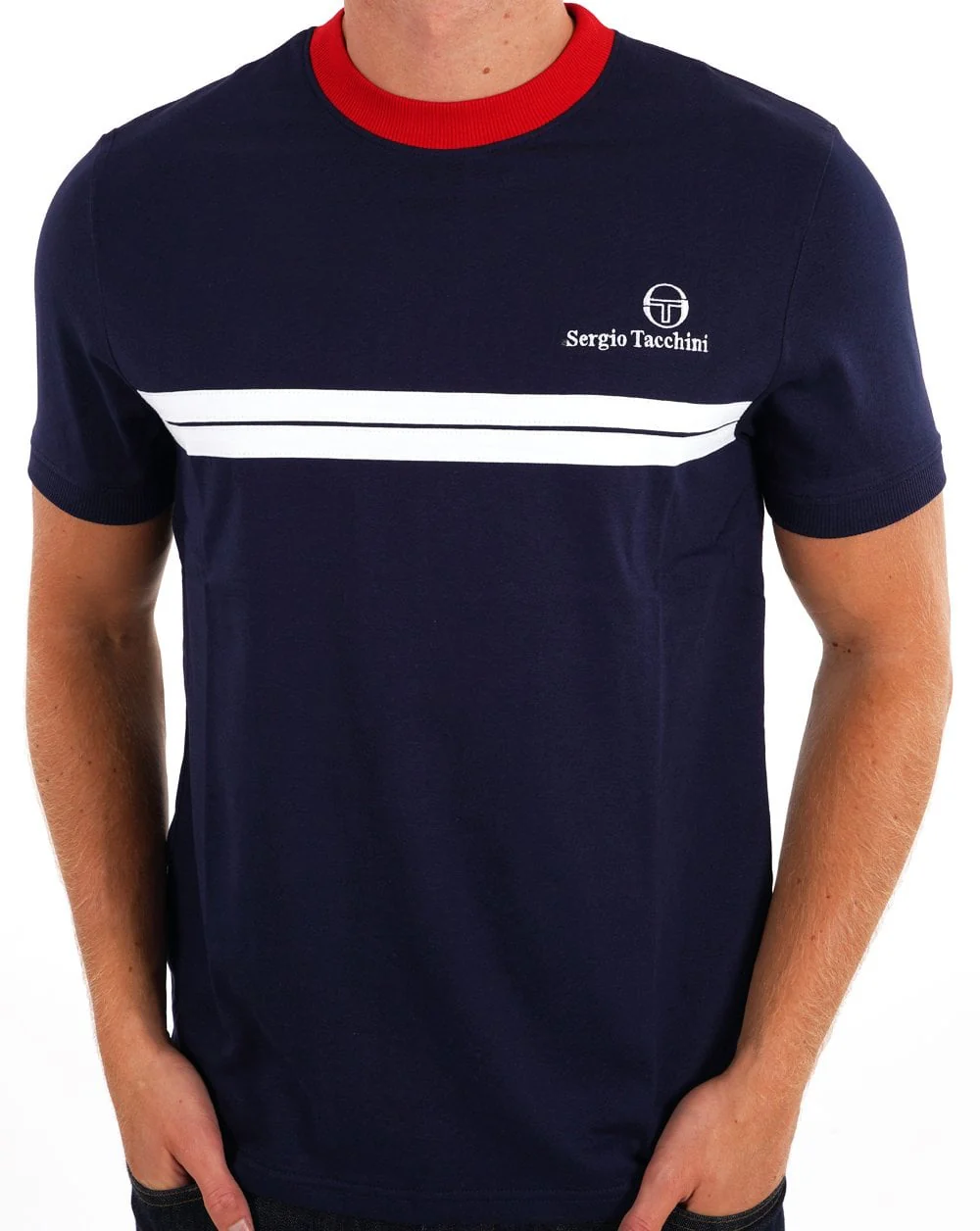 Sergio Tacchini New Supermac T Shirt Navy Blue