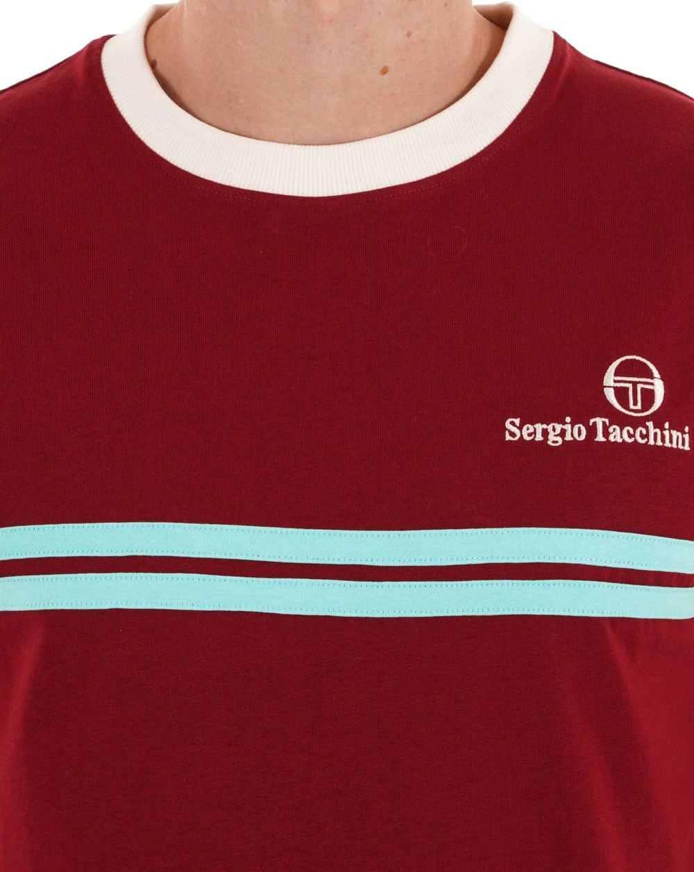 Sergio Tacchini New Supermac T Shirt Rhubarb - Image 2