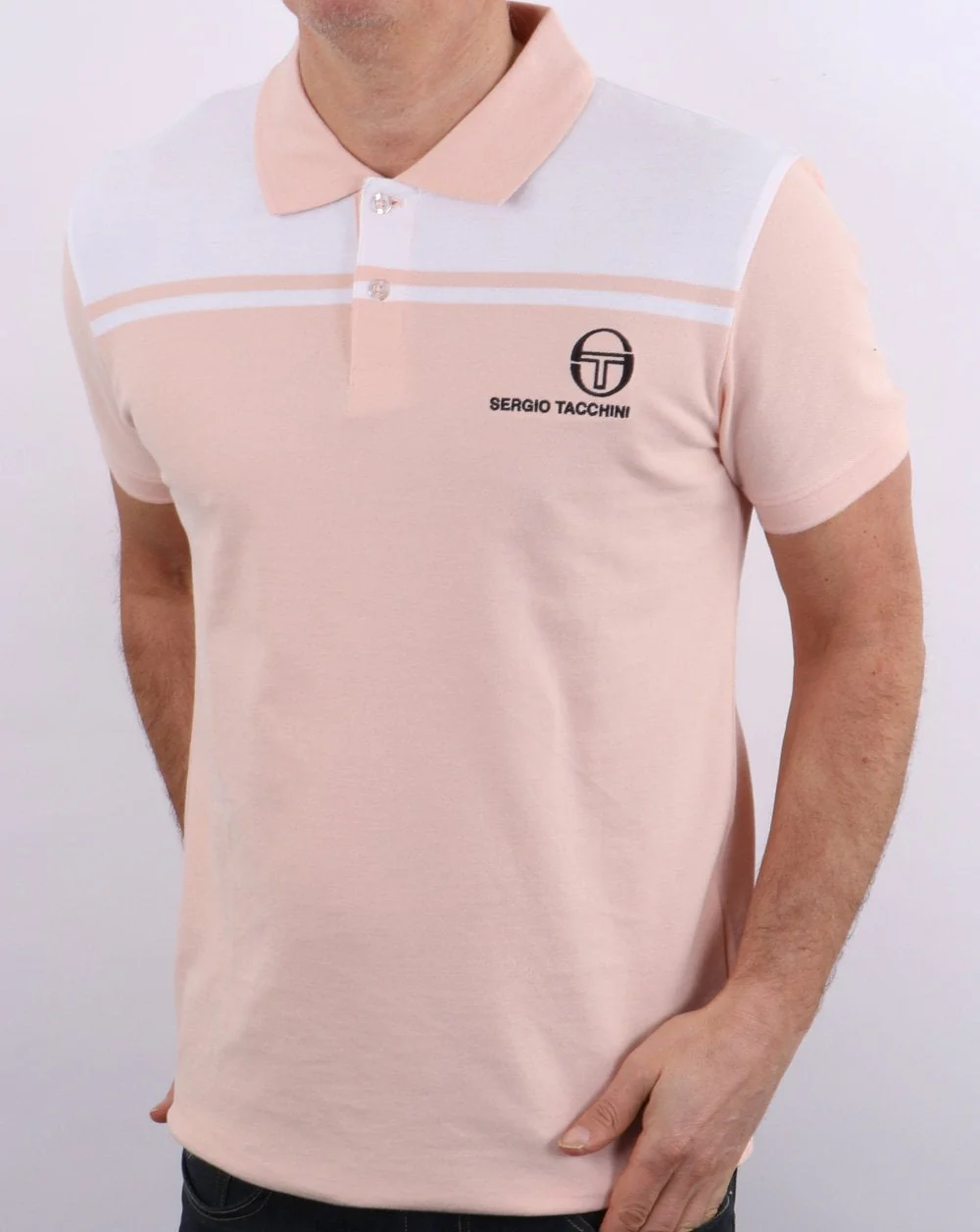 Sergio Tacchini New Young Line Polo Shirt Pink - Image 2