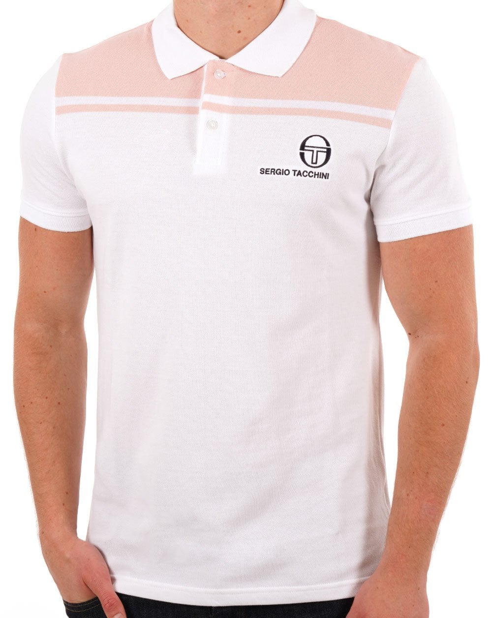 Sergio Tacchini New Young Line Polo Shirt White/Pink