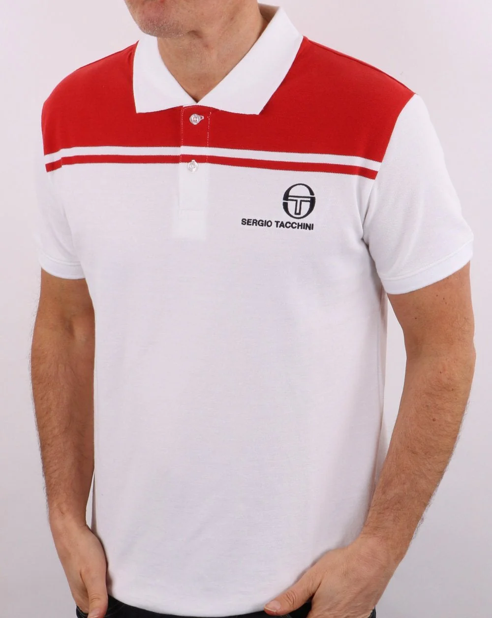 Sergio Tacchini New Young Line Polo Shirt White/Red