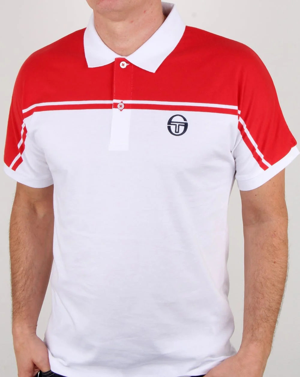 Sergio Tacchini New Young Line Polo Shirt White/red - Image 2