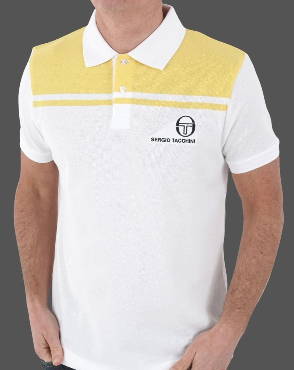 Sergio Tacchini New Young Line Polo Shirt White/Yellow