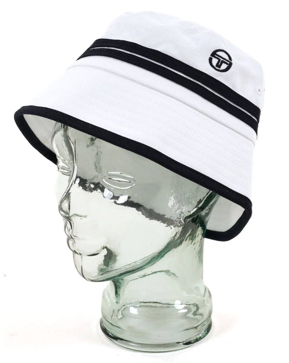 Sergio Tacchini Newton Bucket Hat White/Navy Blue