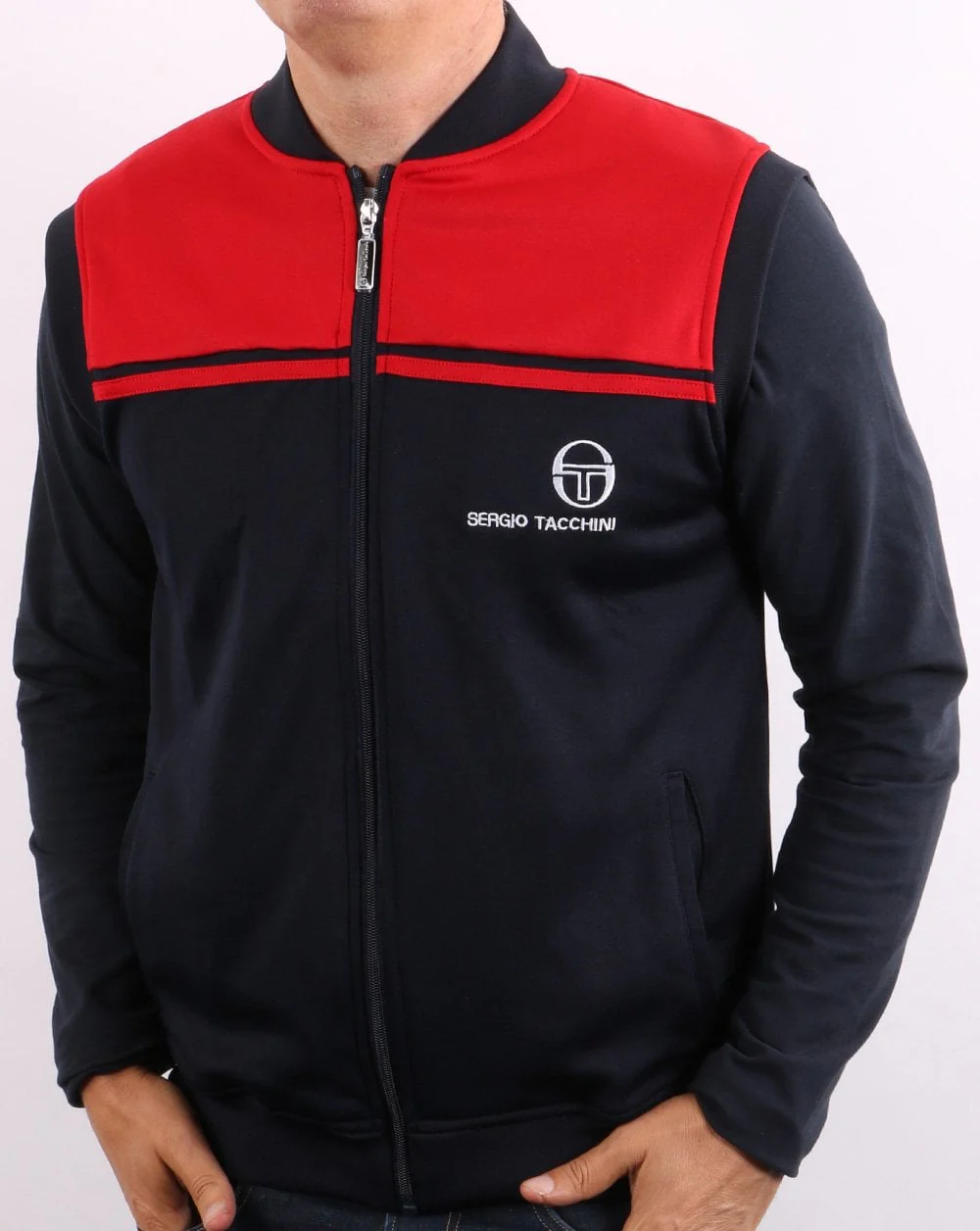 Sergio Tacchini NYL Sleeveless Track Top Navy/Red - Image 5