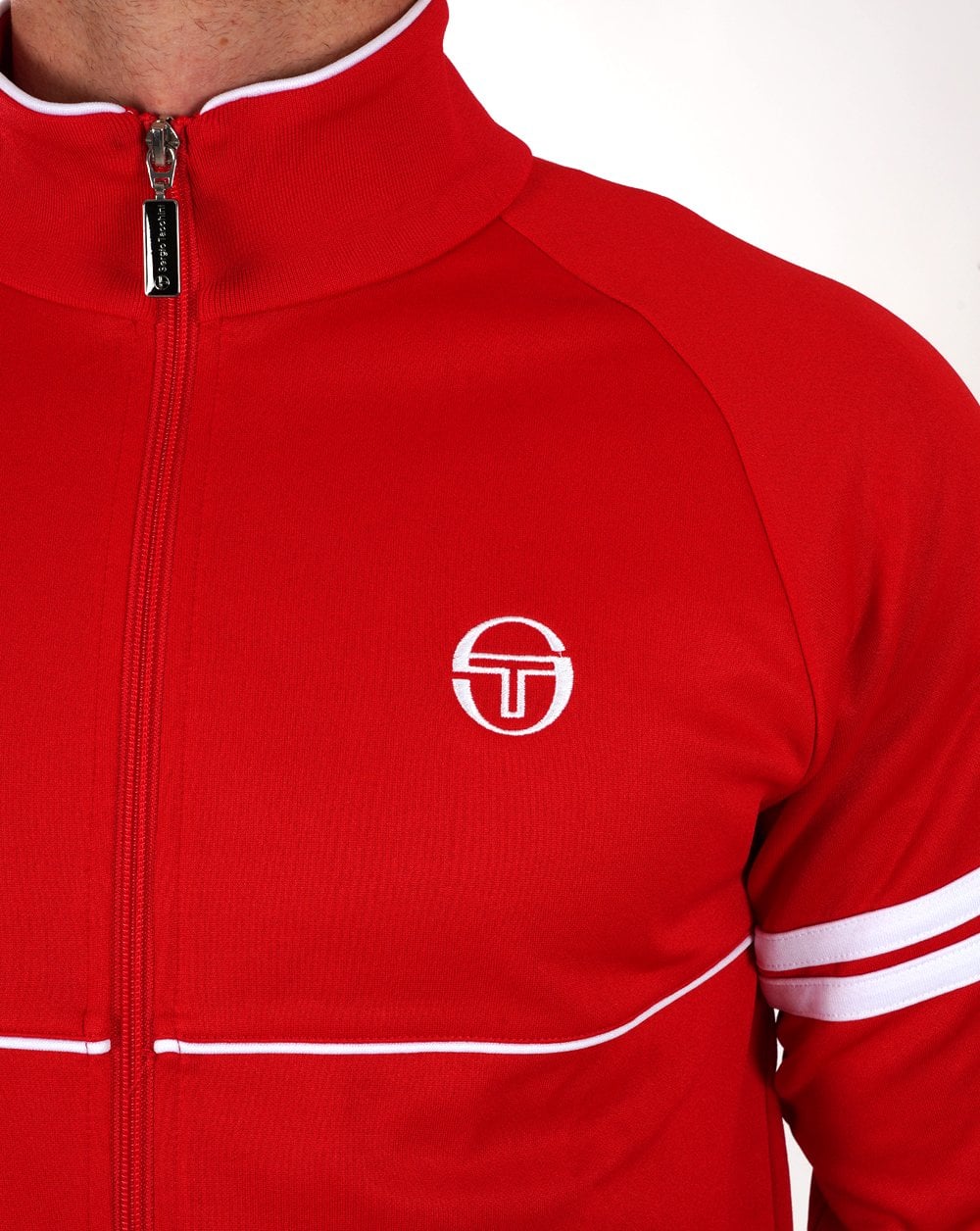 Sergio Tacchini Orion Davis Track Top Red White - Image 4