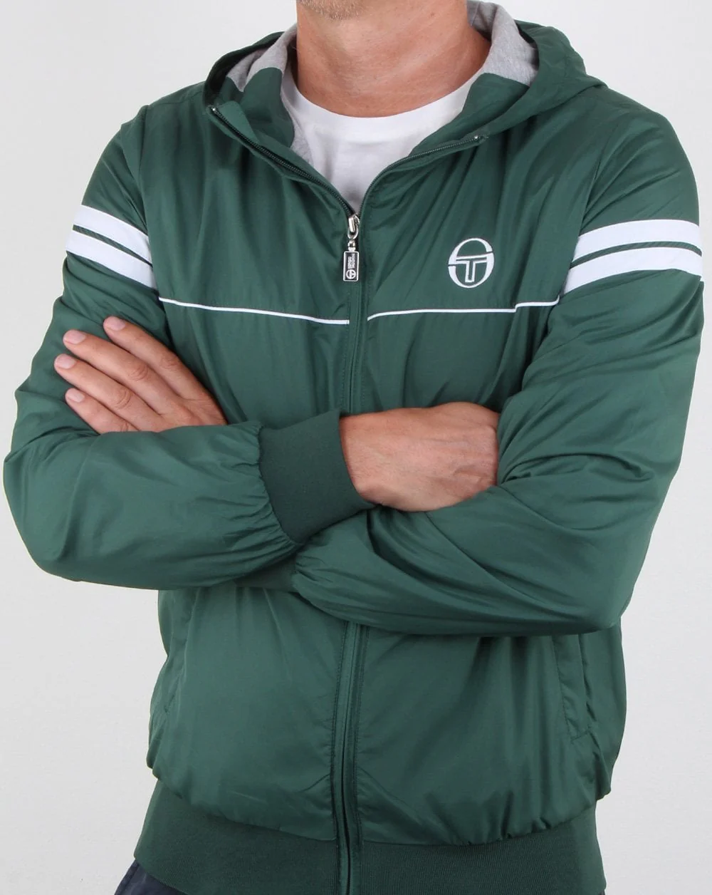 Sergio Tacchini Orion Hooded Jacket Forest Green - Image 3