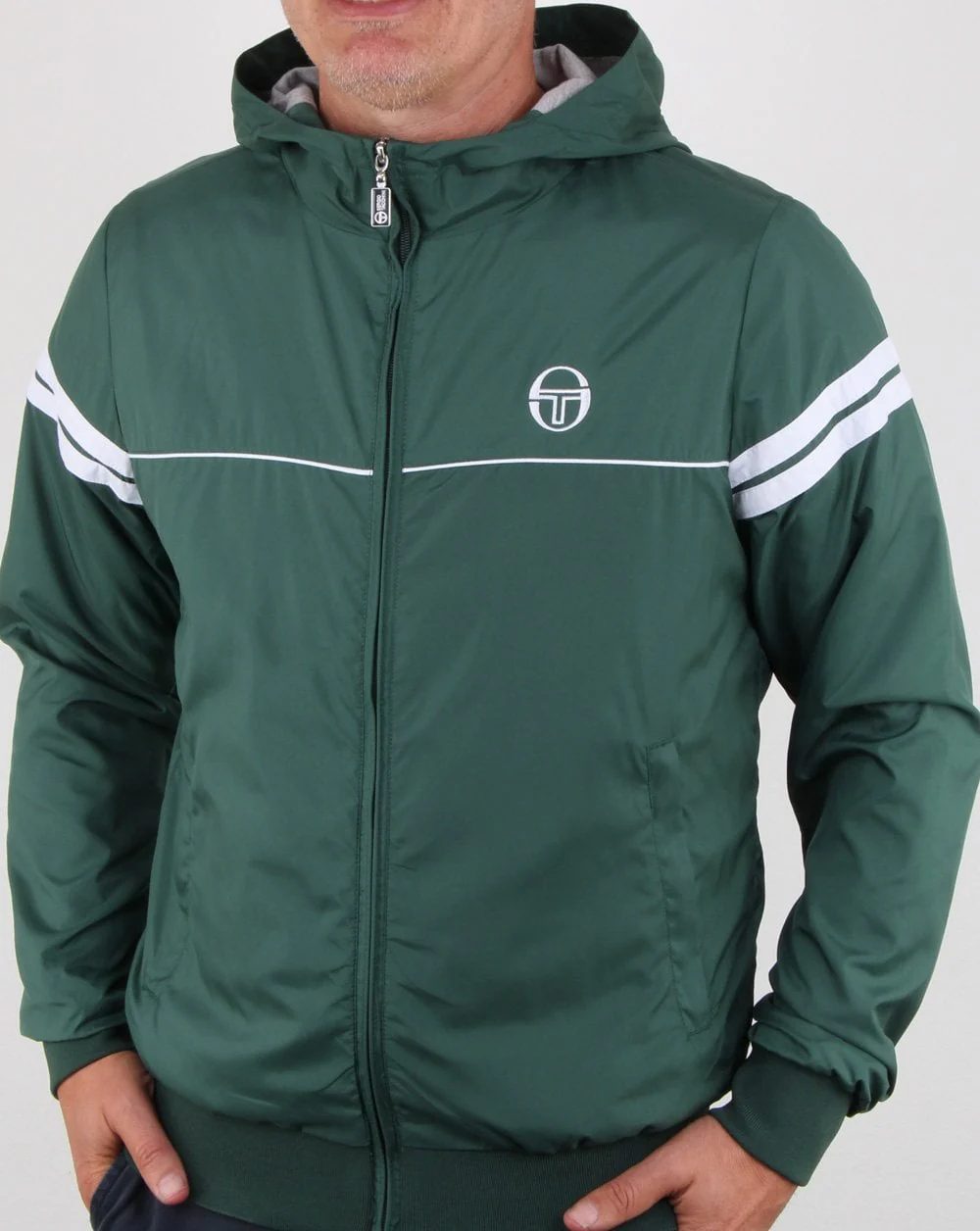 Sergio Tacchini Orion Hooded Jacket Forest Green - Image 4