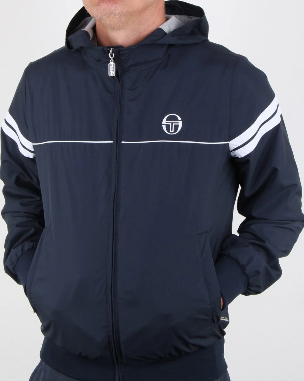 Sergio Tacchini Orion Hooded Jacket Navy - Image 3