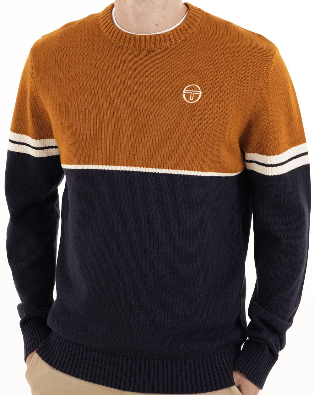 Sergio Tacchini Orion Knit Jumper Navy / Spice - Image 2