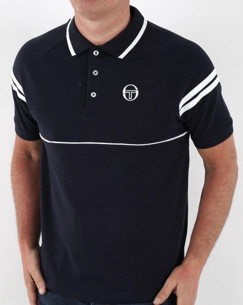 Sergio Tacchini Orion Polo Shirt Navy/White