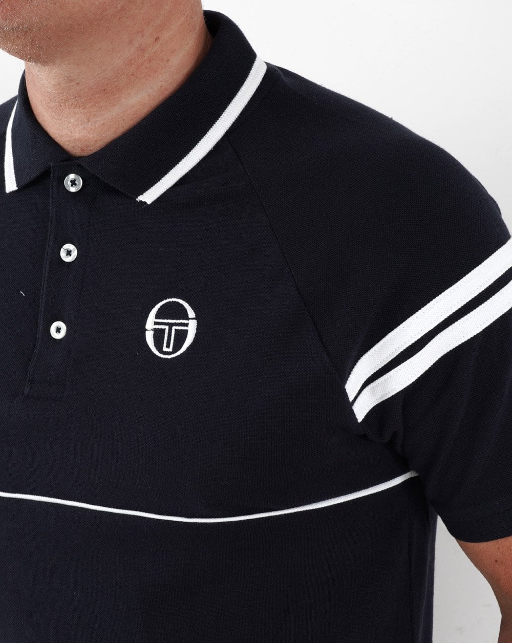 Sergio Tacchini Orion Polo Shirt Navy/White - Image 2